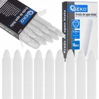 Kreda wodoodporna do opon biała GEKO 12×110 mm zestaw 10 szt.