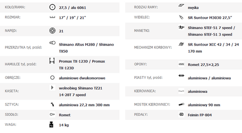 ROMET RAMBLER 27,5 1 2016  niebieski 17" na Arena.pl