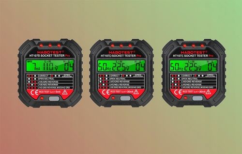 Habotest Ht107d Tester Gniazd Elektrycznych Z Wyświetlaczem LCD Test RCD na Arena.pl