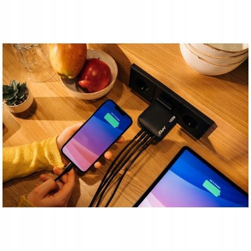 Ładowarka ścienna Verbatim Mini GaN 165W 3xUSB-C PD 1xUSB-A QC 3.0 na Arena.pl