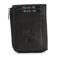 Skórzane etui na karty Bellugio RFID - czekoladowy brąz