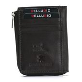 Skórzane etui na karty Bellugio RFID - czekoladowy brąz
