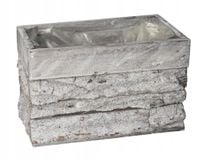 DONICZKA OSŁONKA DREWNIANA KORYTKO KORA SZARA