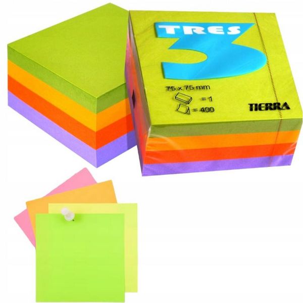 KOSTKA NEON 75X75MM 400K TRES zdjęcie 1