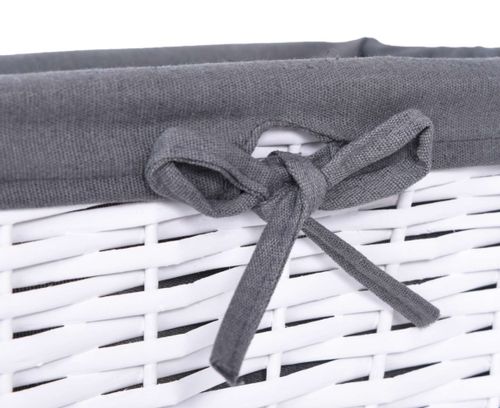 Koszyk wiklinowy 30x20x15 cm - biało-szary na Arena.pl