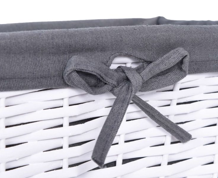 Koszyk wiklinowy 30x20x15 cm - biało-szary zdjęcie 4