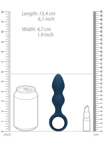 teardrop shaped anal plug   medium   baltic blue na Arena.pl