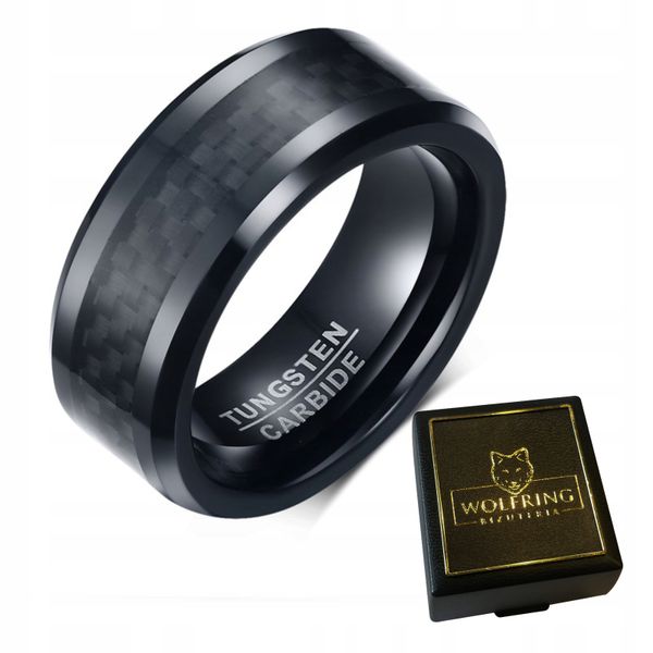 OBRĄCZKA PIERŚCIEŃ z Wolframu WOLFRING EU19 US09 zdjęcie 1