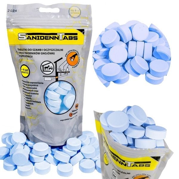 BAKTERIE TABLETKI DO SZAMBA PREPARAT SANIDENN TABS DO SZAMB I OCZYSZCZALNI zdjęcie 1