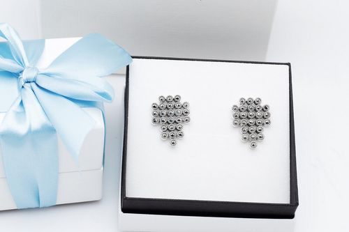 srebrne dostojne kolczyki z markazytami - kdm5526 na Arena.pl