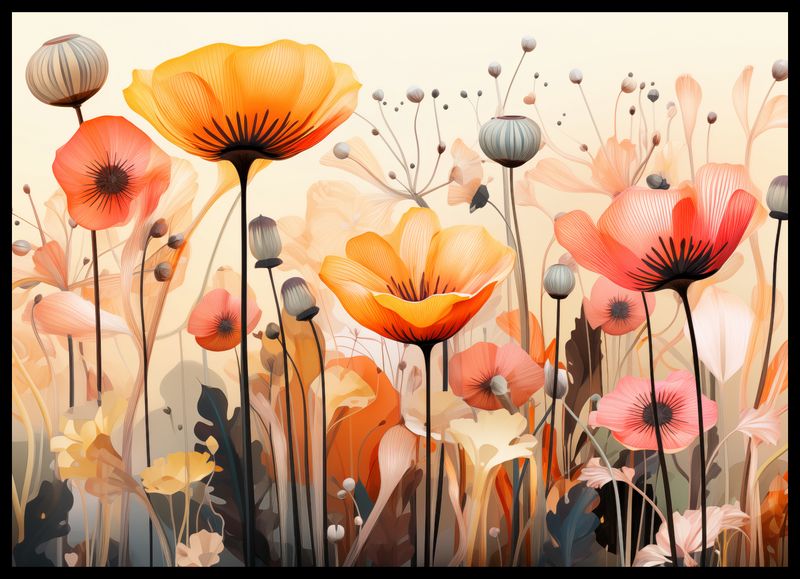Plakat 70x50cm Taneczne Maki zdjęcie 2