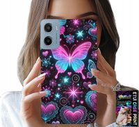 ETUI DO MOTOROLA E15 / G05 - KOLOROWY MOTYLEK SERCE MODNE WZORY CASE