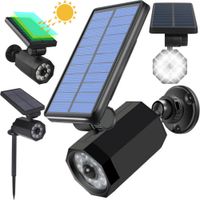 Lampa solarna 8 LED wbijana ogrodowa z czujnikiem zmierzchu i ruchu Verk Group