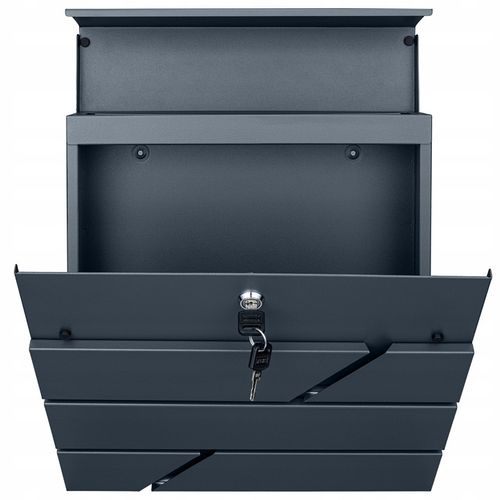 SKRZYNKA POCZTOWA NA LISTY POCZTĘ ANTRACYT NOWOCZESNA +WZÓR NAPIS Z ADRESEM na Arena.pl