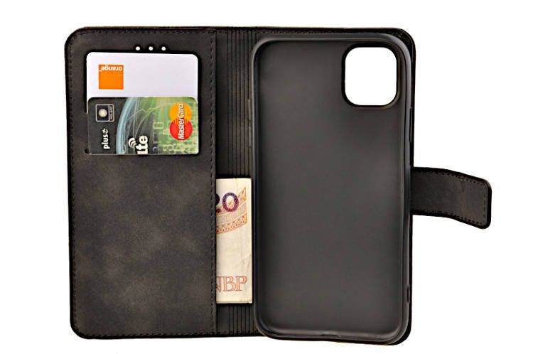 Etui portfel Tender do Apple iPhone 13 czarny zdjęcie 3