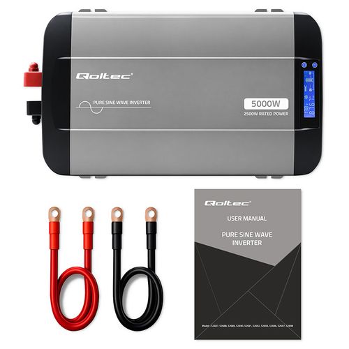 Qoltec przetwornica 12V/230V 2500W sinus na Arena.pl