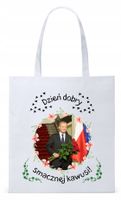 Donald Tusk Platforma Torba Eco Biała Shopper Z Nadrukiem Ze Zdjęciem