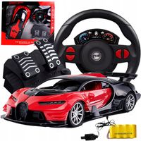 SAMOCHÓD RC ZDALNIE STEROWANY DUŻE AUTO KIEROWNICA PEDAŁY