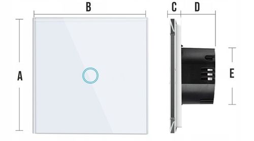 DOTYKOWY SZKLANY WŁĄCZNIK WYŁĄCZNIK ŚWIATŁA POJEDYNCZY BIAŁY SZKŁO na Arena.pl