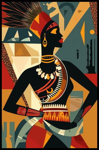 Plakat 53x81cm Afrykańska Mozaika na Arena.pl
