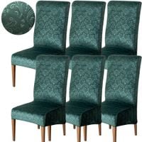 ZESTAW 6 SZT POKROWIEC NA KRZESŁO WELUR WYDŁUŻONY