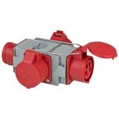 Adapter CEE 16A 3P+N+PE 5p 400V Rozdzielacz Krzyżowy Gniazdo Siłowe IP44