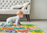 MATA PIANKOWA SZACHOWNICA POLSKI ALFABET 120x180x1CM DWUSTRONNA DUŻA GRUBA