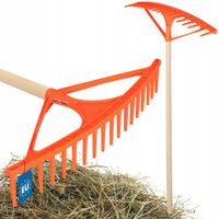 GRABIE GRABKI OGRODOWE PLASTIKOWE 18-ZĘBNE DO LIŚCI TRAWY SIANA Z