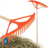 GRABIE GRABKI OGRODOWE PLASTIKOWE 18-ZĘBNE DO LIŚCI TRAWY SIANA Z