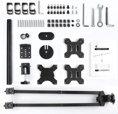 HUANUO Regulowany Uchwyt na 3 Monitory 13-24 Cali Czarny na Arena.pl