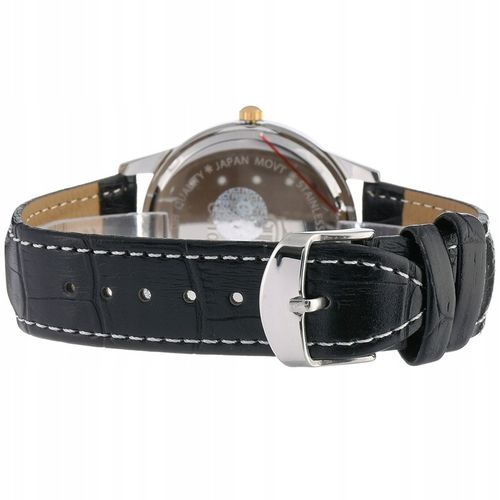 Zegarek męski klasyczny kwarcowy elegancki pasek skórzany analog Perfect na Arena.pl