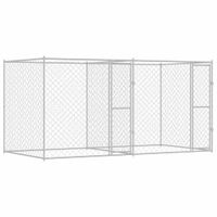 Klatka dla psa Srebrny 400 x 200 x 200 cm Stal Galwanizowana