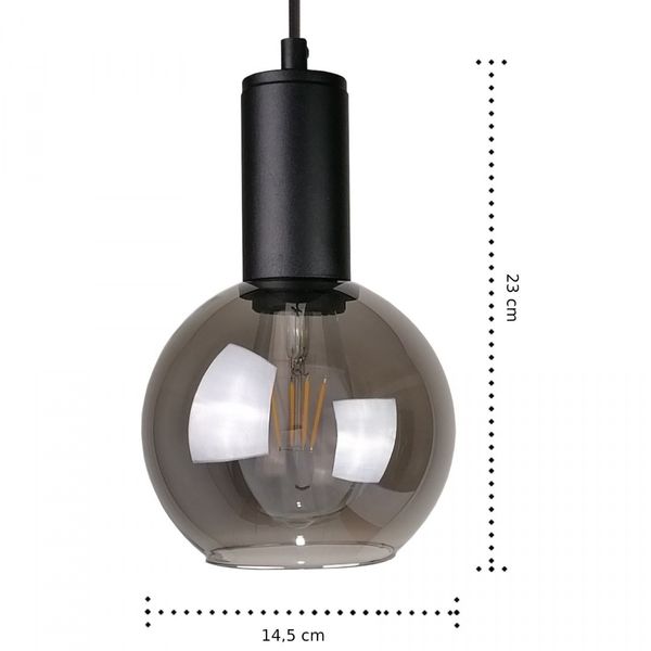Lampa wisząca 1xE27 SUPRA BLACK zdjęcie 4