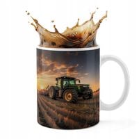 KUBEK CERAMICZNY 330ML DRUK - TRAKTOR CIĄGNIK POLE GOSPODARSTWO ROLNIK