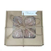 Świece Sojowe Prezent Zestaw 4 Piwonie Dzień Babci Dziadka Walentynki