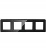 Poczwórna ramka czarna szkło seria RM PSMART