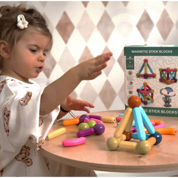 WOOPIE Magnetyczne Klocki Konstrukcyjne Edukacyjne Duże Grube 28 el. zdjęcie 14