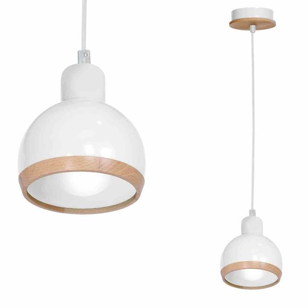 LAMPA WISZĄCA OVAL WHITE 1XE27 zdjęcie 1