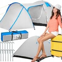 DUŻY NAMIOT TURYSTYCZNY KEMPINGOWY WODOODPORNY 4-OSOBOWY ZESTAW TORBA IGLO