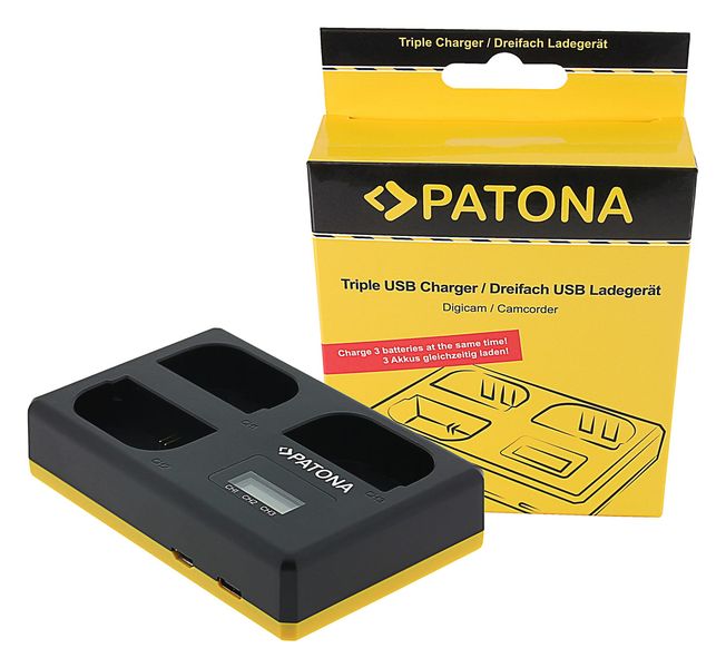 Patona potrójna ładowarka do akumulatorów Canon LP-E6 zdjęcie 1
