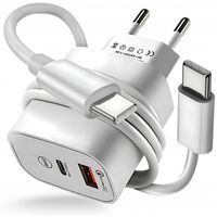ZESTAW | SZYBKA ŁADOWARKA SIECIOWA USB TYPE-C + KABEL TYPE C | PD20W 3000mA