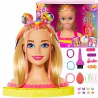 ZESTAW LALKA BARBIE GŁOWA DO CZESANIA STYLIZACJI WŁOSÓW FRYZUR 20 ELEMENTÓW