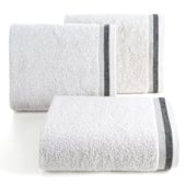 Ręcznik Niko 30x50 cm jasnoszary bawełniany z dekoracyjną bordiurą