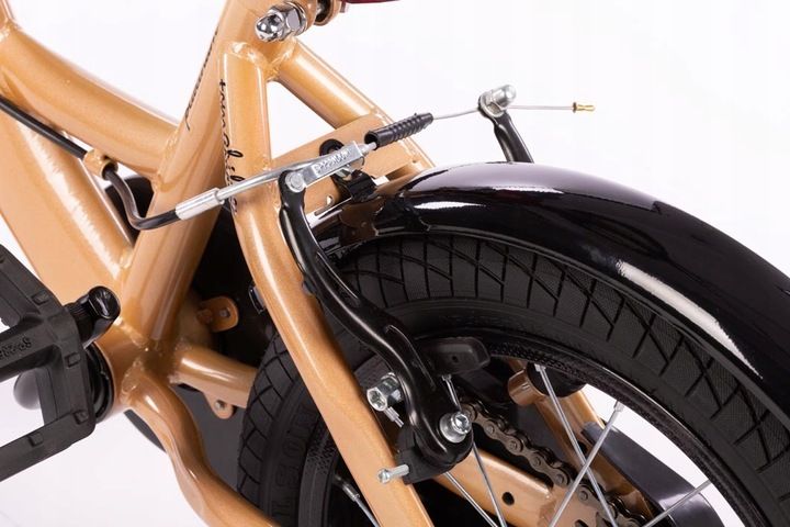 rower rowerek TOMABIKE 14 cali koszyk 2x V-BREAK prowadnik zdjęcie 6