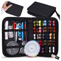 ZESTAW DO SZYCIA przybornik krawiecki 128 el. igły nici nożyczki