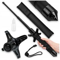 STALOWA HARTOWANA PAŁKA TELESKOPOWA NIETOPERZOWA XL 66CM + KABURA AKCESORIA