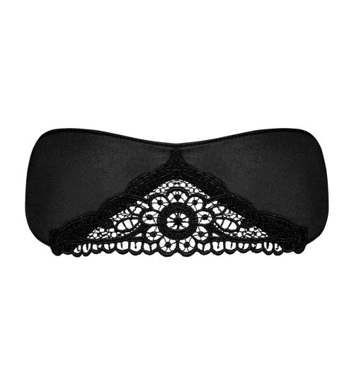 Czarna satynowa maska zdjęcie 2