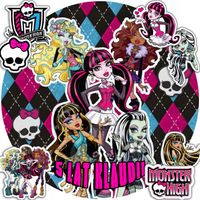OPŁATEK NA TORT 30CM - MONSTER HIGH LALKA + IMIĘ + GRATIS! 24CM 26CM