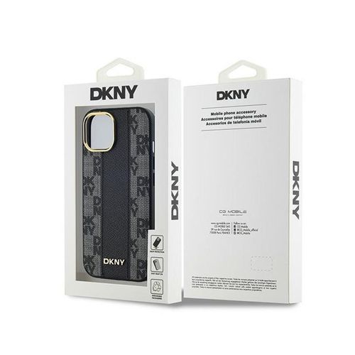DKNY Leather Checkered Mono Pattern MagSafe - Etui iPhone 15 / 14 / 13 na Arena.pl