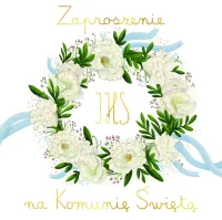 Zaproszenie - Komunia Wianuszek (5Szt)